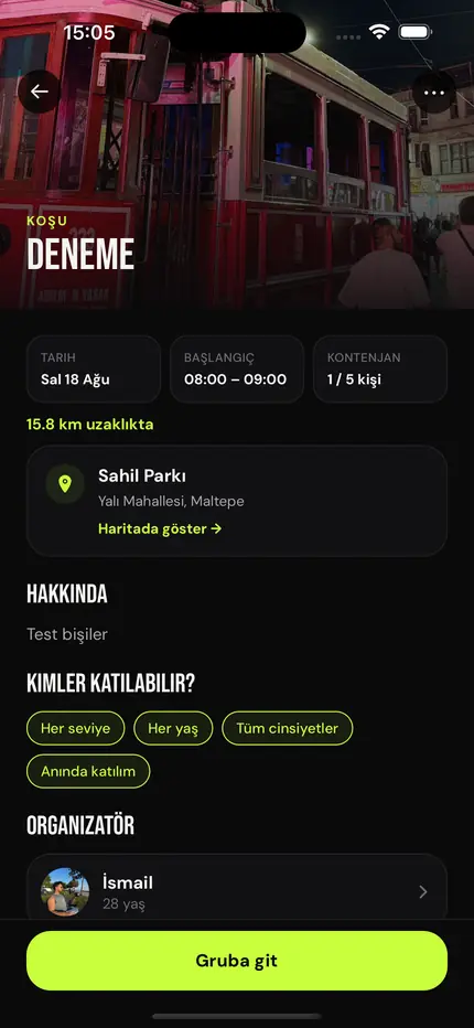 Spotter etkinlik detayı